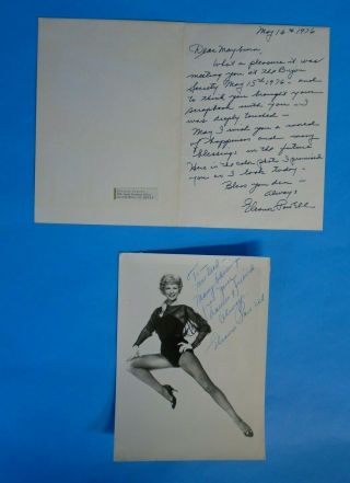 Eleanor Powell Letter To Fan With Autographed Signed Photo Hollywood Actress