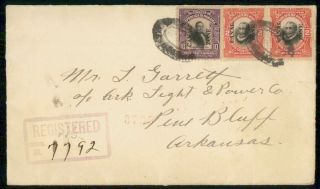 Mayfairstamps Canal Zone 1921 Registered To Us Pine Bluff Arkansas Cover Wwf8030