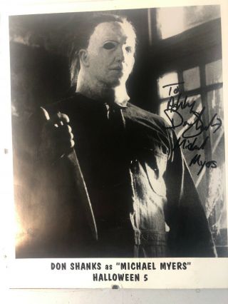 Don Shanks Signed Autograph 8x10 In Person Halloween Michael Myers To Ashley