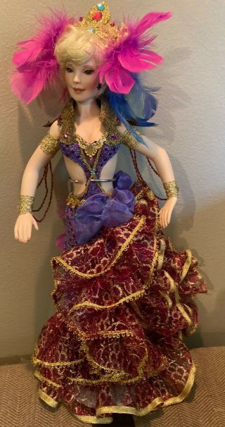 Paradise Galleries Carnivale/dancing Porcelain Doll