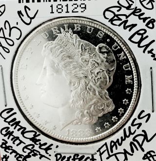 1883 Cc Morgan Dollar Gem Bu,  Flawless Dmpl Cheek Beauty Nr 18129