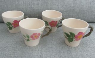 Set Of 4 Franciscan Desert Rose Large Tall Coffee Mugs Cups