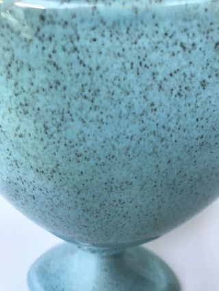 Vintage MCM Red Wing Pottery Vase Speckled Aqua 2