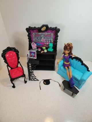 Monster High Coffin Bean " Clawdeen Wolf " Doll And Playset No Box