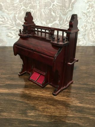 1/12 Dollhouse Miniature Organ with Stool & Sheet Music 2