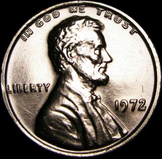 1972/72 Doubled Die Obverse Lincoln Cent Penny Double - - - - Gem Bu,  - - - - F592