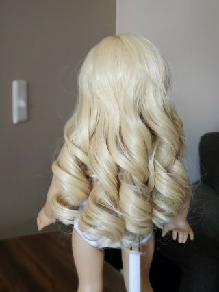 Doll Wig Size 10 - 11,  10 " Long Blonde Curls