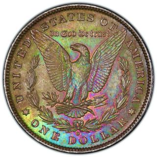 1884 - O $1 Morgan Silver Dolar MS63 PCGS Toned,  Textile 2