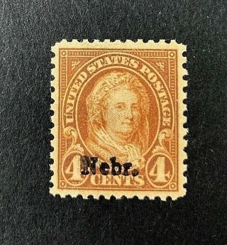US Stamps,  Scott 673 4c Martha Washington 1929 Nebr.  overprint VF/XF M/NH 2