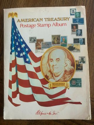 American Treasury Postage Stamp Album With Pages Of 279 Different Stamps Read