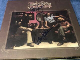 Pat Simmons & Tom Johnston Signed Doobie Brothers Toulouse Record Album Lp
