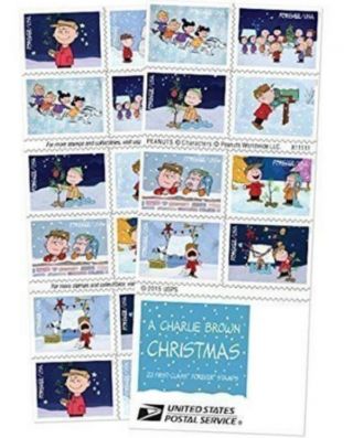 - Charlie Brown Christmas Usps Forever Stamps,  Book Of 20 1 Pack