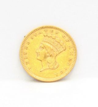 1857 United States Indian Princess Head Large One Dollar Gold Coin Nr 8467 - 5