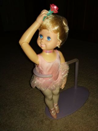 My Pretty Ballerina Doll By Tyco - - 1990 - - Dances & Spins - Includes Stand