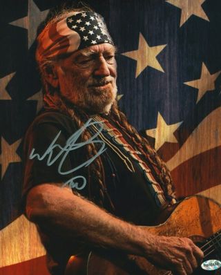 Willie Nelson,  Country Singer ‘we Are The World’,  Signed 8x10 Photo With