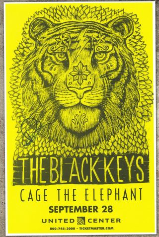 The Black Keys Autographed Live Show Gig Poster Patrick Carney,  Dan Auerbach