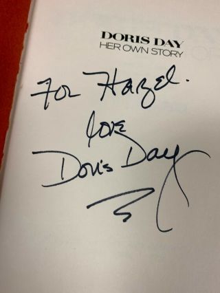 DORIS DAY HAND SIGNED HER OWN STORY HARD COVER BOOK JSA/COA 2