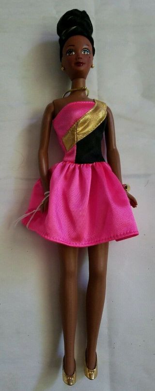 Integrity Toys Doll African American Pink Black Dress Heels Jewelry Barbie Clone