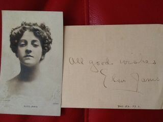 Elsie Janis Signed Autograph Page Photo Broadway Silent Film Actress Songwriter