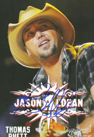 Jason Aldean autographed concert poster Big Green Tractor,  She ' s Country 3