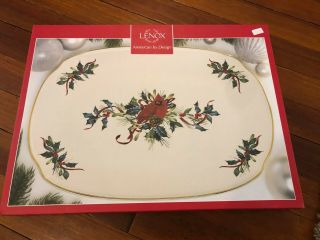 Lenox Winter Greetings Oblong Platter American By Design - Open Box
