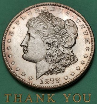 Early 1878 - Cc Morgan Silver $1 Dollar Au/bu Coin