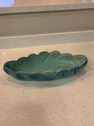 Vintage Van Briggle Ming Blue Flower Ceramic Pottery Vase / Signed