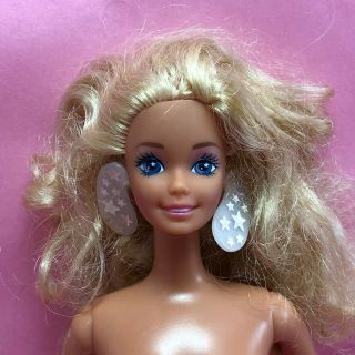 Barbie 1988 Movie Star Nude Superstar Face Blonde Curly Hair Tnt Doll Ge21