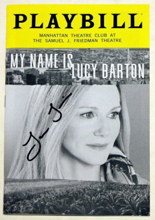 Laura Linney Signed My Name Is Lucy Barton Opening Night Playbill