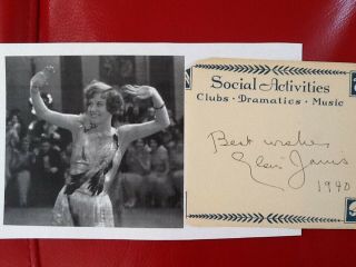 Elsie Janis Signed Autograph Page 1940 Broadway Silent Film Actress