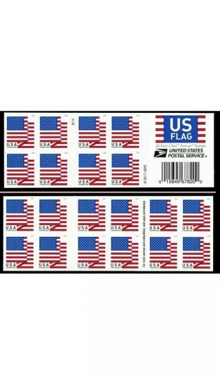 Five Booklets x 20 = 100 2018 US FLAG USPS Forever Postage Stamps.  Scott 5262 2