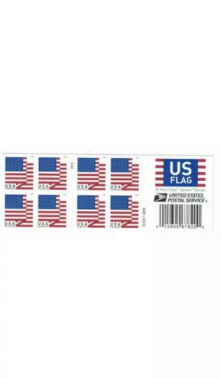 Five Booklets x 20 = 100 2018 US FLAG USPS Forever Postage Stamps.  Scott 5262 3