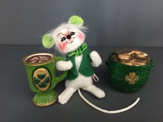 Annalee St.  Patrick’s Mouse With Beer Mug