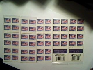 Forever Stamps 100 - - Stamps - =5 Packs Of 20 Flags (less Than Face Value) 100 X.  55