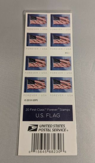 5 Booklets x 20 = 100 US FLAG USPS Forever Postage Stamps (Worth $55) 2