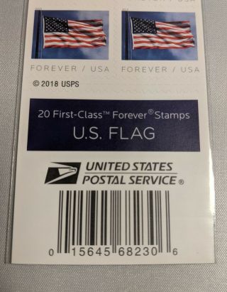 5 Booklets x 20 = 100 US FLAG USPS Forever Postage Stamps (Worth $55) 3