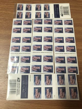 5 Five Booklets X 20 = 100 2018 Us Flag Usps Forever Postage Stamps