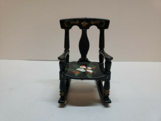 Renwal Vintage Miniature Dollhouse Furniture Rocking Chair