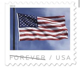 100 Usps Forever Stamps 5 Books Of 20 Us Flag (2019 Edition)