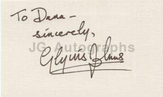 Glynis Johns - British Actress: " Mary Poppins " - Authentic Autograph