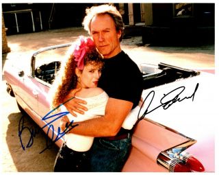 Clint Eastwood,  Bernadette Peters Signed Autographed Pink Cadillac 8x10 Photo