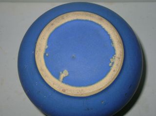 Vintage Brush McCoy blue Vellum Art pottery pot vase 3