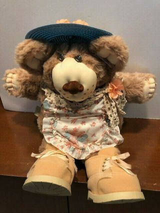 Xavier Roberts Signature 22 " Hattie Furskins Plush Bear With Hat And Boots