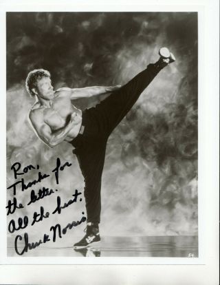 Chuck Norris - Enter The Dragon - Martial Arts - Hand Signed Autographed Photo