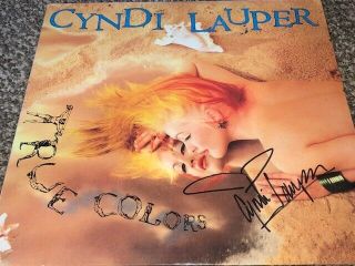 Cyndi Lauper Signed Autographed True Colors Album Lp
