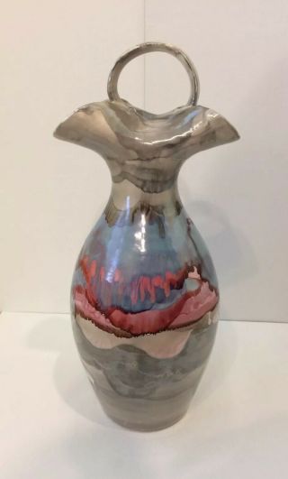 Wedding Vase Native American Indian Style Pottery Art 13 1/2” Tall