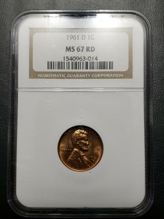 1961 D Ms67 Rd Lincoln Cent