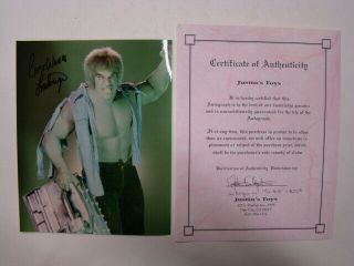 Lou Ferrigno Signed The Incredible Hulk Tv Show Photograph &
