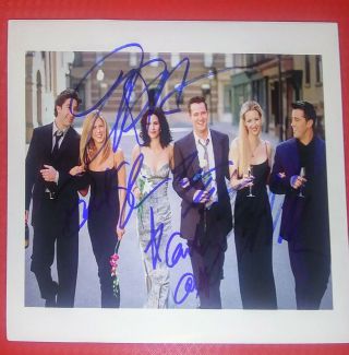 Friends Cast Hand Signed Autographed Photo 8 1/2 X 11 Signed By All 6