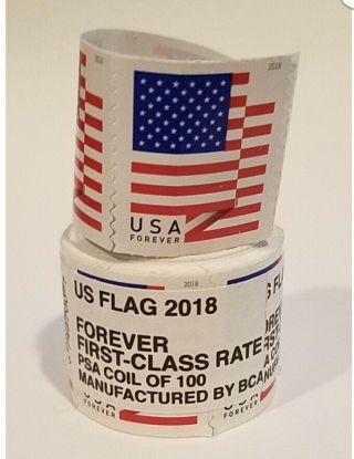 Us American Flag Forever Stamps 2018 Usps Us First Class Postage 100 Roll